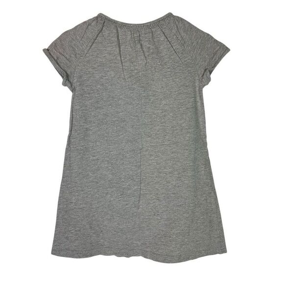 Mini Boden Girls size 11-12 year Gray Dress Short Sleeve Holes - Picture 2 of 9